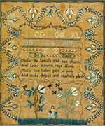 Sampler by Hannah S. Wolcott (1785-1848) MA, Circa 1800