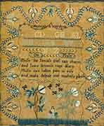 Needlework Sampler by Hannah S. Wolcott, Circa 1800