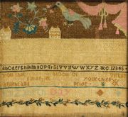 Sampler by   Elizabeth Day Hall (1772-1858), Wallingford, Connecticut, Dated 1791