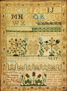 Sampler by   Lucy Coit (1773-1845), Norwich, Connecticut, Dated 1785