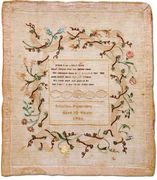 sampler, Martha Fonerden, Baltimore, 1788