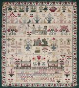 A late 18th century motif sampler, worked Jan