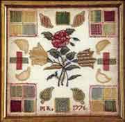 Darning Sampler, English, initialed MR