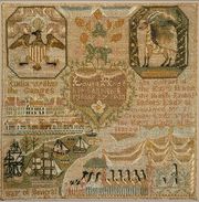 Sampler,by  Laura Hyde, 1800 