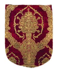 Italy, Venice Textile with Pomegranate Patter