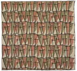 Cities, fabric panel designed by angelo testa