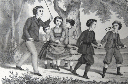 kids playing in 1856