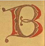 Letter B designed circa 1500 France