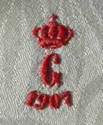 red embroidered crown