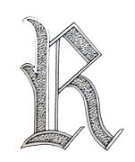 Gothic monogram R