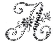 Monogram designs A openwork