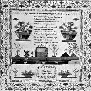 Mary Green 1820 sampler