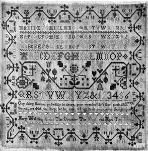 Mary Wakeling Sampler 1742